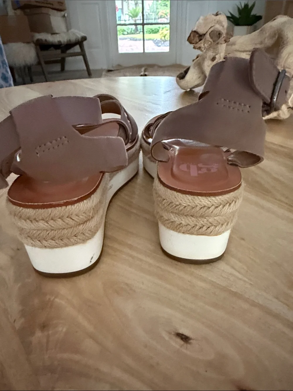 Giani Bini Taupe Platform Espadrille Sandals